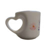 Persian Ceramic Coffee Mug with Heart Shaped Handle