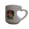 Persian Ceramic Coffee Mug with Heart Shaped Handle