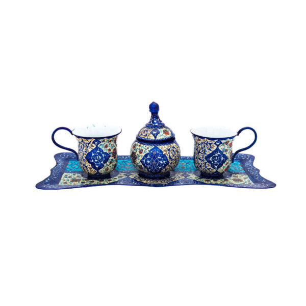 Persian Enameled Copper Tea Set Model shamim
