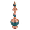 Decorative Copper Bottle Persian Artisan-Crafted Turquoise Inlay Ava