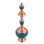 Decorative Copper Bottle Persian Artisan-Crafted Turquoise Inlay Ava