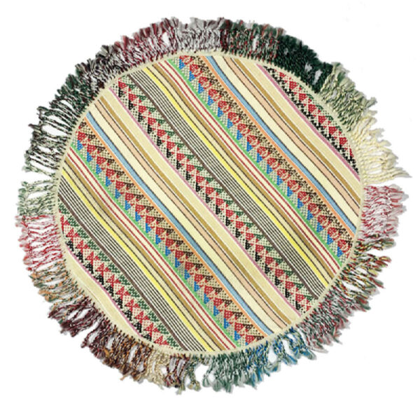 Authentic Persian Jajim Flat-Woven Striped Rug Arya