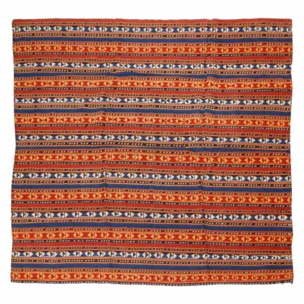 Authentic Persian Jajim Flat-Woven Striped Rug Roza