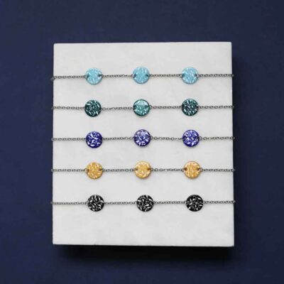 Persian Minakari Ankle Bracelet Model Rokh