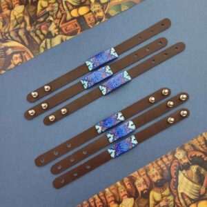 Leather & Copper Bracelet Minakari – Artistic Akhgar