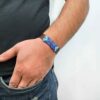 Leather & Copper Bracelet Minakari - Artistic Akhgar