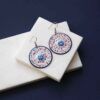 Persian Earrings Handcrafted with Minakari Artistic Flower