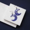 Persian Earrings Handcrafted with Minakari Artistic Moon