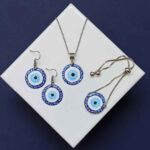 Persian Minakari Jewelry Set Model Cheshm Nazar