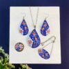 Persian Minakari Jewelry Set Model Lajevard