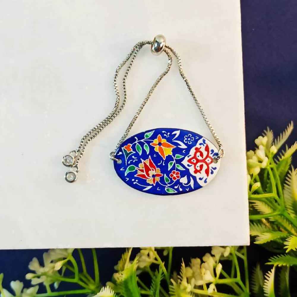 Persian Minakari Jewelry Set Model Lajevard
