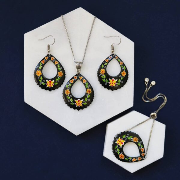 Persian Minakari Jewelry Set Model Mahfar