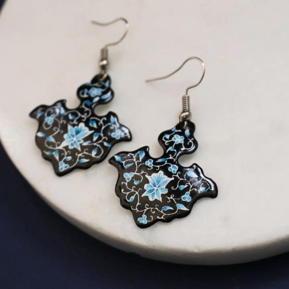 Persian Minakari Jewelry Set Model Mahtab