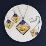 Persian Minakari Jewelry Set Model Roshanak