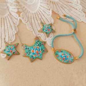 Persian Minakari Jewelry Set Model Sarvenaz