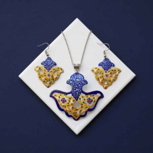 Persian Minakari Jewelry Set Model Taban