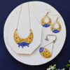 Persian Minakari Jewelry Set Model Yellow Moon