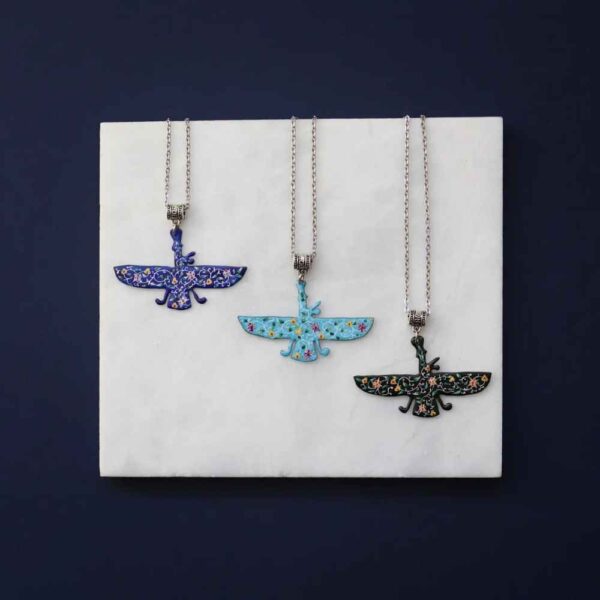 Persian Necklace Minimalist - Zoroastrian Symbol Farvahar