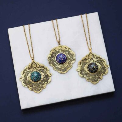 Persian Minakari Necklace Artistic Lona