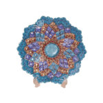 Decorative Copper Plate Hand-Painted with Persian Minakari Enamel Alma