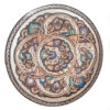 Decorative Copper Wall Plate Hand-Painted with Persian Minakari Enamel Rahil