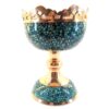 Decorative Bowl Persian Artisan-Crafted Turquoise Inlay Hananeh