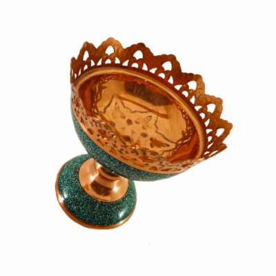 Decorative Bowl Persian Artisan-Crafted Turquoise Inlay Lina