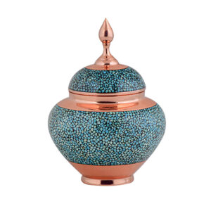 Persian Turquoise Inlay Copper Sugar Bowl Model Jana