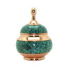 Handcrafted Persian Inlaid Turquoise Copper Sugar Bowl Sana