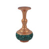Handcrafted Decorative Persian Inlaid Turquoise Copper Vase Elaheh