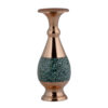 Handcrafted Decorative Persian Inlaid Turquoise Copper Vase Elham