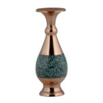 Handcrafted Decorative Persian Inlaid Turquoise Copper Vase Elham