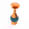 Handcrafted Decorative Persian Inlaid Turquoise Copper Vase Rose