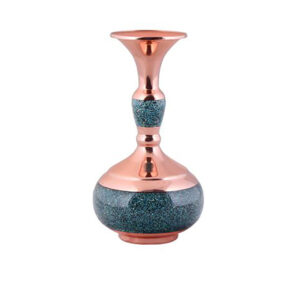 Persian Turquoise Inlay Copper Vase Model Shima