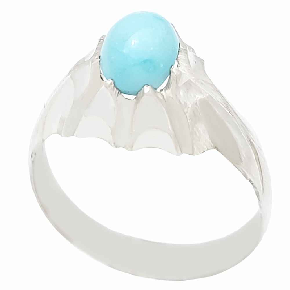 Persian Silver Ring with Neyshabur Turquoise Farima Farshid