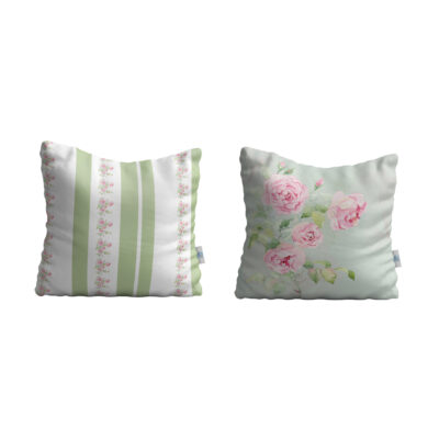 Velvet Cushion Cover – Cute Flowers Design (Set of 2)