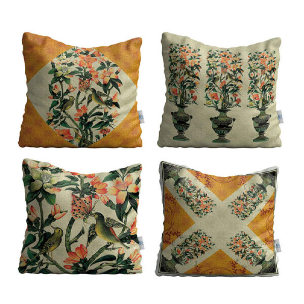 Velvet Cushion Set - Bagh Design (Set of 4)