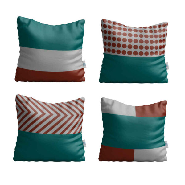 Velvet Cushion Set - Modern Design (Set of 4)