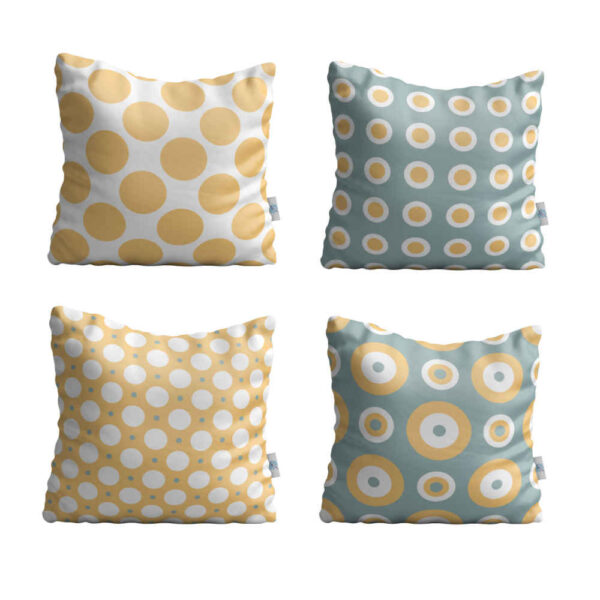 Velvet Cushion Set - Spotted Design (Set of 4)