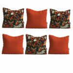 Persian Velvet Cushion Set – Negar Design (Set of 6)