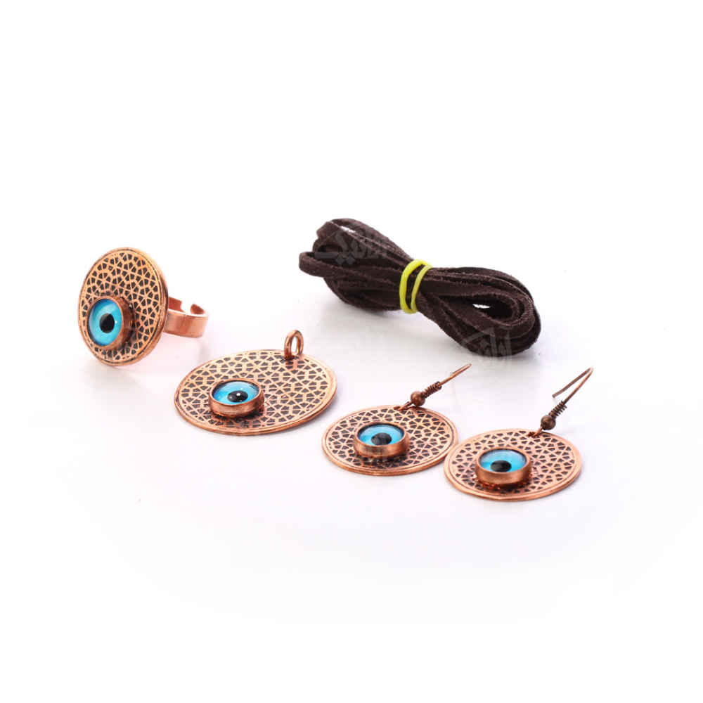 Copper Jewelry Set Model Cheshm Nazar
