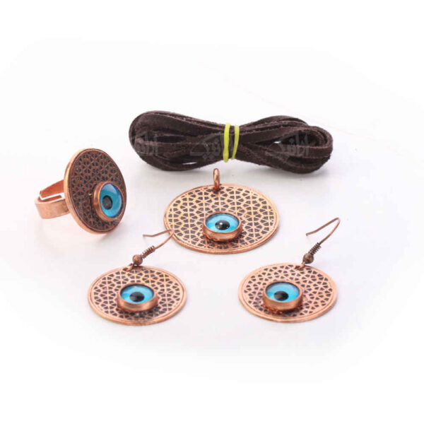 Copper Jewelry Set Model Cheshm Nazar
