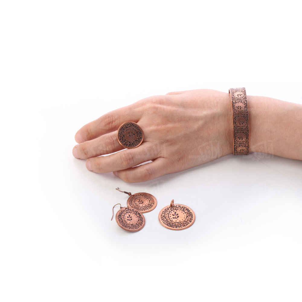 Copper Jewelry Set Model Javaneh