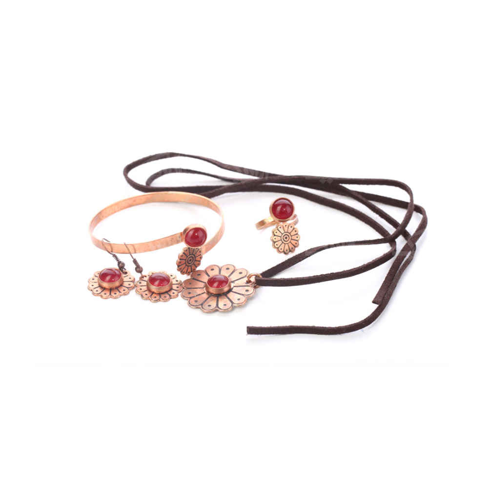 Copper Jewelry Set Model Persian Lotus