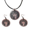 Copper Necklace & Earring Set Model Rokh