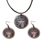 Copper Necklace & Earring Set Model Rokh