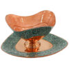 Decorative Bowl & Plate Persian Artisan-Crafted Turquoise Inlay