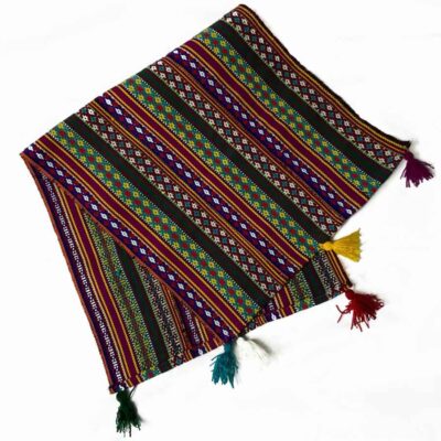 Authentic Persian Jajim Flat-Woven Striped Rug Golnar