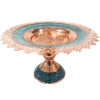 Pedestal Turquoise Inlay Copper Candy Dish Model Asal