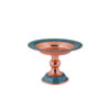 Pedestal Turquoise Inlay Copper Candy Dish Model Zivar